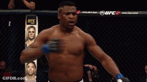 Man In Cage With UFC2 Sign GIF