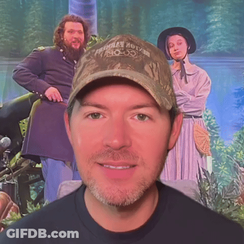Man In Camo Hat Saying Beaver Wolverine GIF