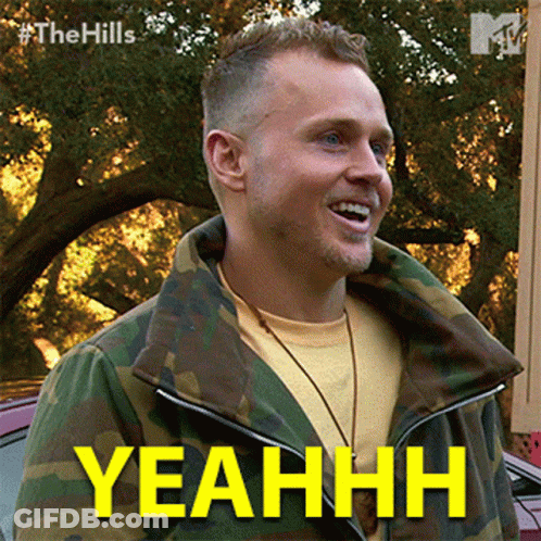 Man In Camouflage Jacket Saying Yeahh GIF