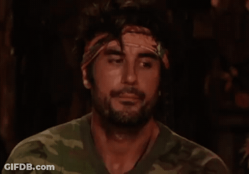 Man In Camouflage Shirt And Bandana GIF