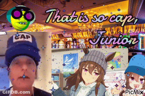 Man In Cap Saying That Is So Cap Junior GIF