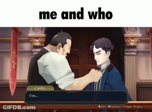 Man In Cape And Cartoon Fish Saying Would You Like To See My Ass On The Bottom GIF