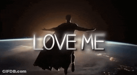 Man In Cape Flying With Love Me GIF