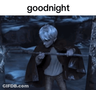 Man In Cape Holding Stick Saying Goodnight GIF