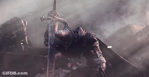 Man In Cape Holding Sword GIF