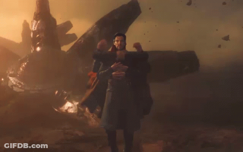 Man In Cape Stormy Sky GIF