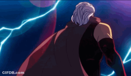 Man In Cape With Letter M GIF