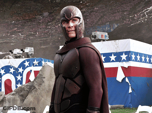Man In Cape With Letter M GIF