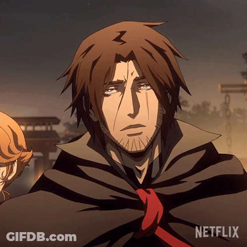 Man In Cape With Red Tie And Netflix Logo GIF
