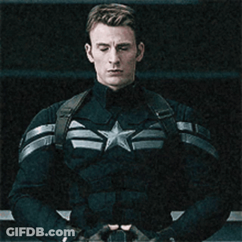 Man In Captain America Costume GIF