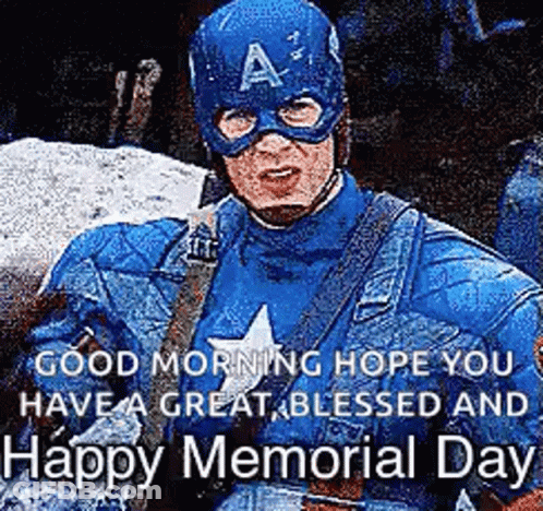 Man In Captain America Costume Mask Helmet GIF
