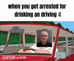 Man In Car Arrested For Drinking And Driving GIF