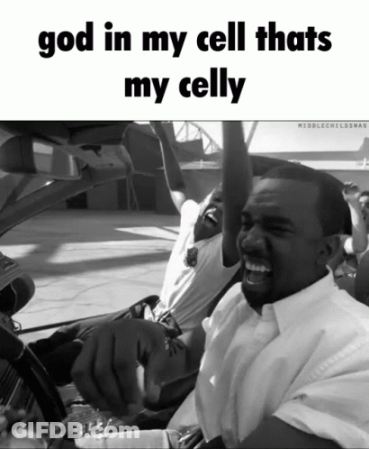 Man In Car God In My Cell That's My Celly GIF