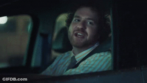 Man In Car Saying Go Get 'Em Tiger GIF