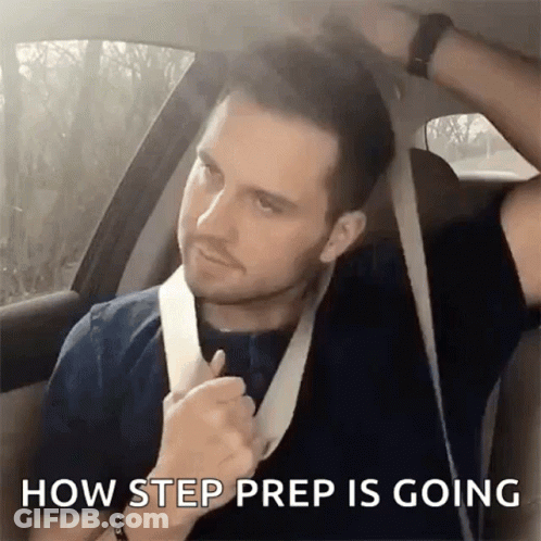 Man In Car Saying How Step Prep Is Going GIF