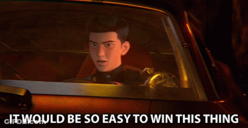 Man In Car Saying It Would Be So Easy To Win This Thing GIF