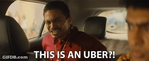 Man In Car Saying This Is An Uber GIF