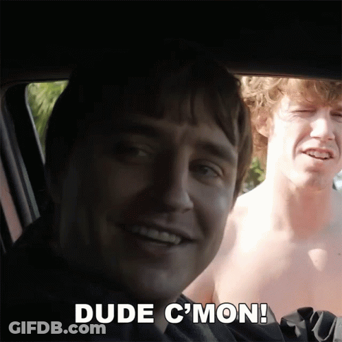 Man In Car Says Dude C Mon GIF