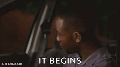 Man In Car Says It Begins GIF