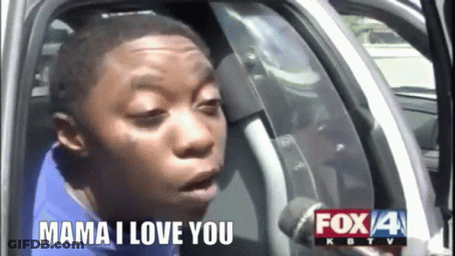 Man In Car Says Mama I Love You In Front Of Fox 4 Logo GIF