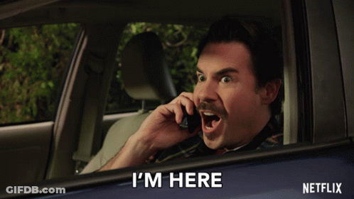 Man In Car Talking On Phone I M Here GIF