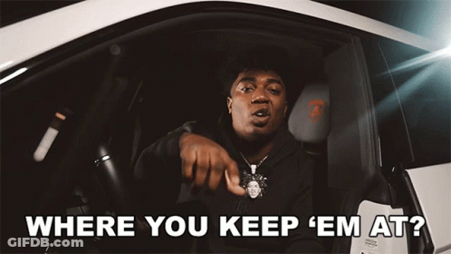 Man In Car Where You Keep Em At GIF