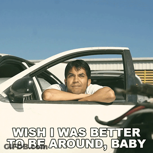 Man In Car Wish I Was Better To Be Around Baby GIF