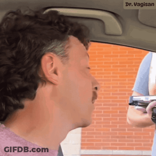 Man In Car With Dr Vagin Name GIF