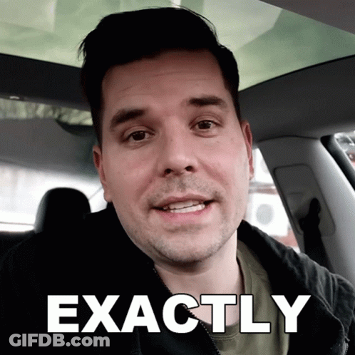 Man In Car With Exactly On Face GIF