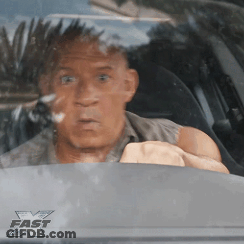 Man In Car With Fast X Sticker GIF