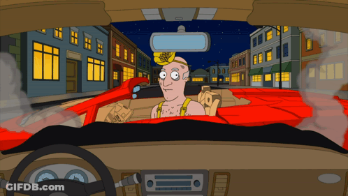 Man In Car With Yellow Hat Saying NY GIF