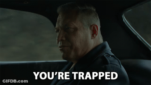 Man In Car You're Trapped GIF