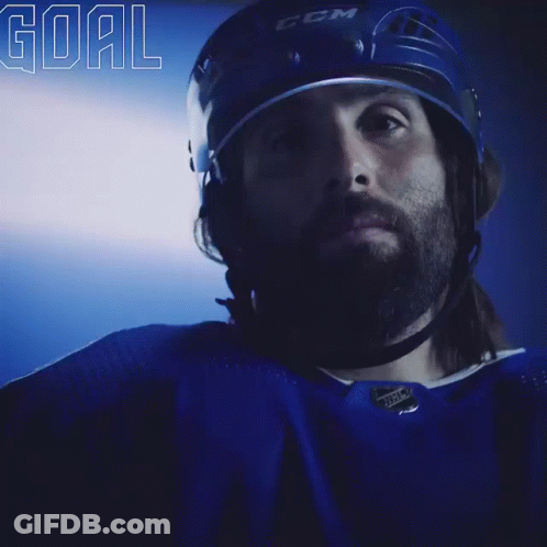 Man In CCM Helmet And Blue Jersey GIF