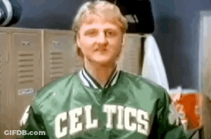 Man In Celtics Jacket In Locker Room GIF