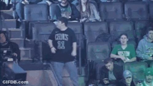 Man In Celtics Shirt Dancing GIF