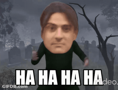 Man In Cemetery Ha Ha Ha Ha GIF