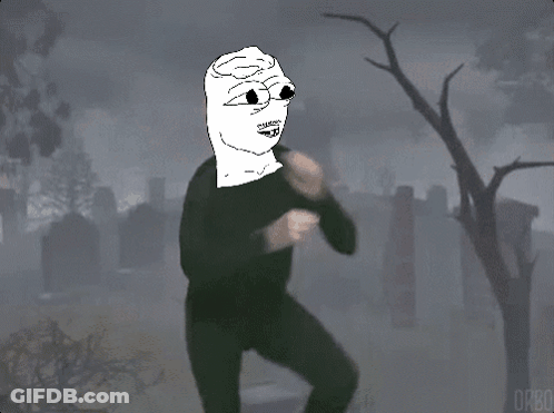 Man In Cemetery With Orbo GIF