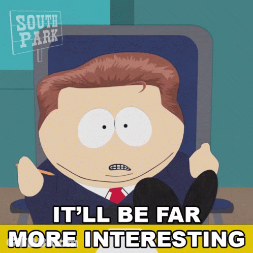 Man In Chair Saying It'll Be Far More Interesting GIF