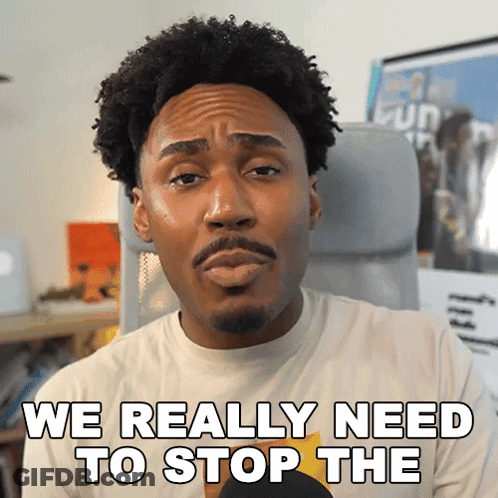 Man In Chair Saying We Really Need To Stop GIF