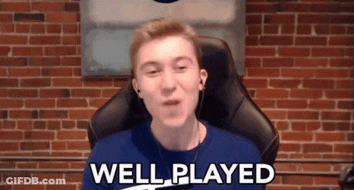 Man In Chair Saying Well Played GIF