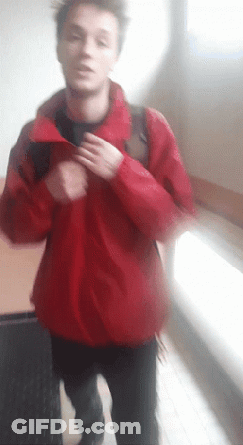 Man In Champion Shirt GIF