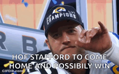 Man In Champions Hat Giving Middle Finger GIF