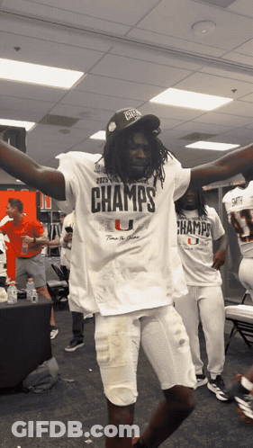 Man In Champs Shirt Dancing GIF