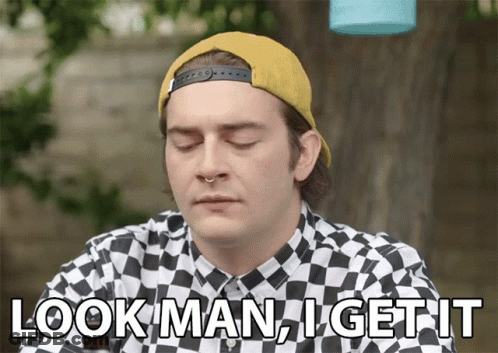 Man In Checkered Shirt And Hat Says Look Man I Get It GIF