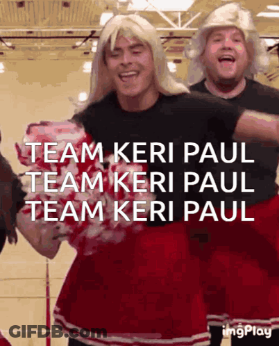 Man In Cheerleader Outfit Dancing Team Keri Paul GIF