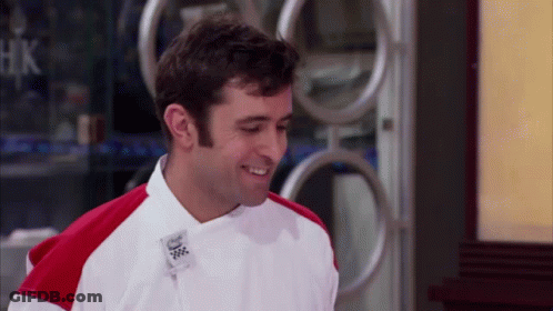 Man In Chef Jacket Named Patrick GIF