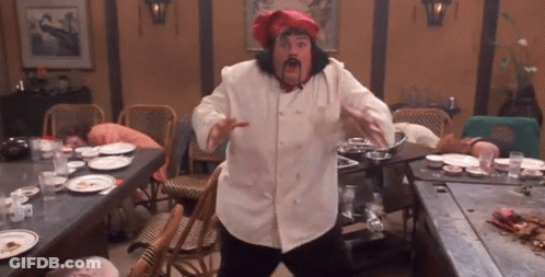 Man In Chef Outfit Dancing GIF