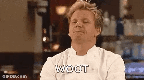 Man In Chef Uniform Says Woot At Bar GIF