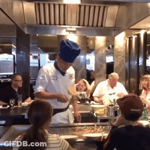 Man In Chef Uniform With Name Tag Saying A GIF