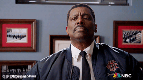 Man In Chicago Fire Jacket And Tie GIF